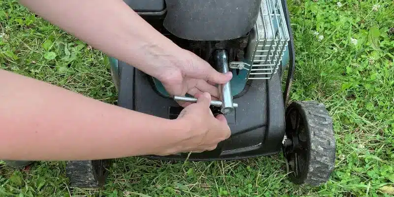 Where is Spark Plug on Lawn Mower